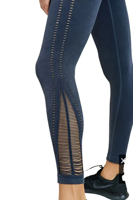 Mono B Threaded & Perforated Mineral Seamless Leggings APH2658