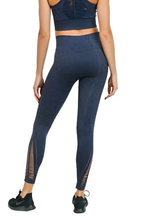 Mono B Threaded & Perforated Mineral Seamless Leggings APH2658