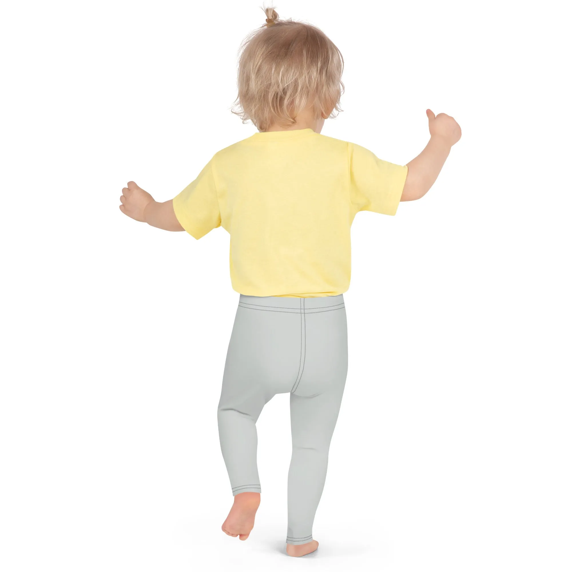 Move in Style: Solid Color Leggings for Girls' Playtime - Smoke