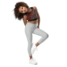 Move in Style: Solid Color Leggings for Girls' Playtime - Smoke