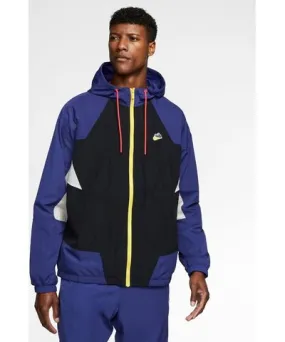 Nike Sportswear Heritage Windrunner Hooded Jacket Deep Royal Blue/Black/Pure Platinum CJ4358-455 Men's