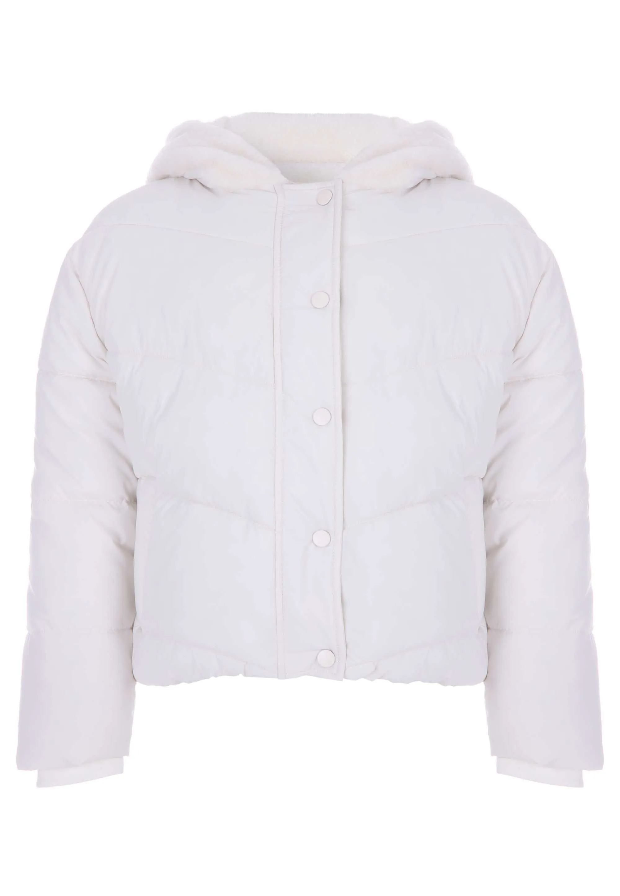 Older Girls Cream Padded Fleece Lined Coat