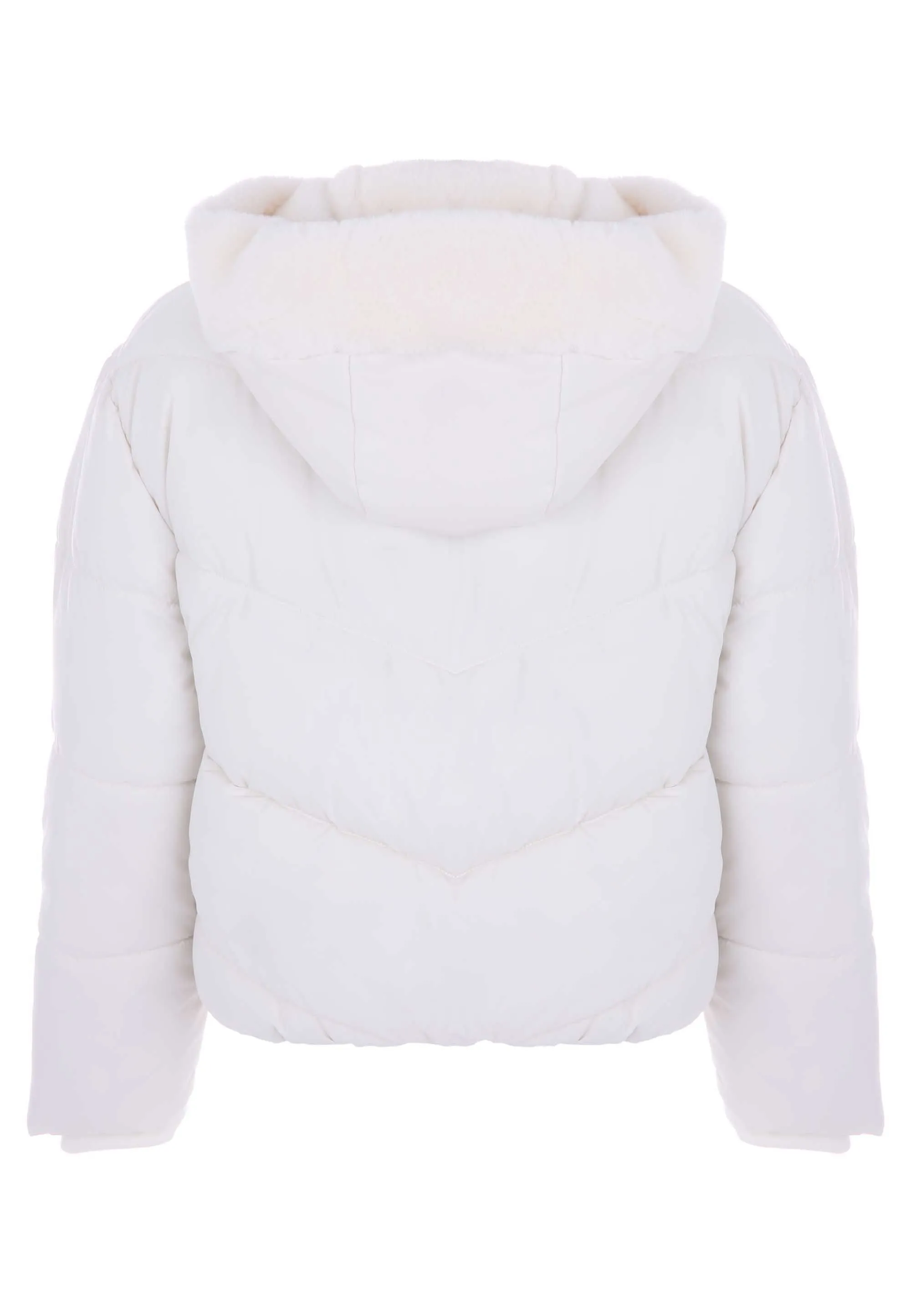 Older Girls Cream Padded Fleece Lined Coat