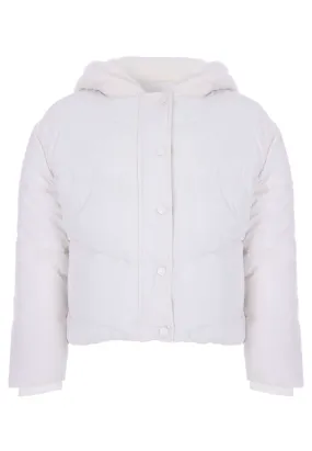 Older Girls Cream Padded Fleece Lined Coat