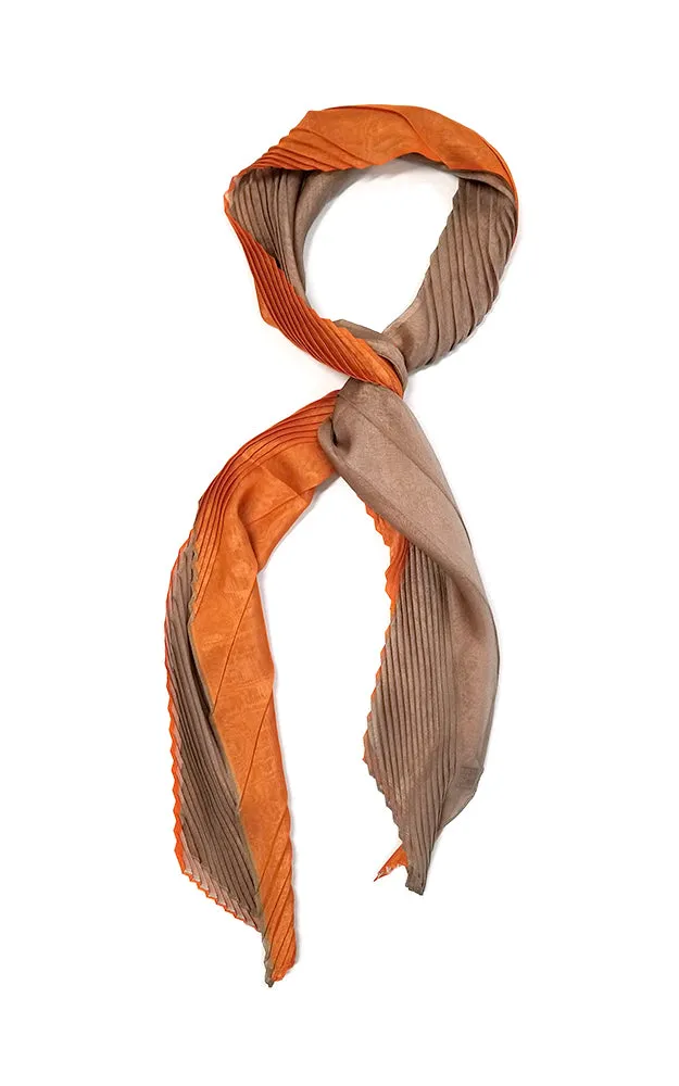 OP9661 Three Tone Pleated Oblong Scarf