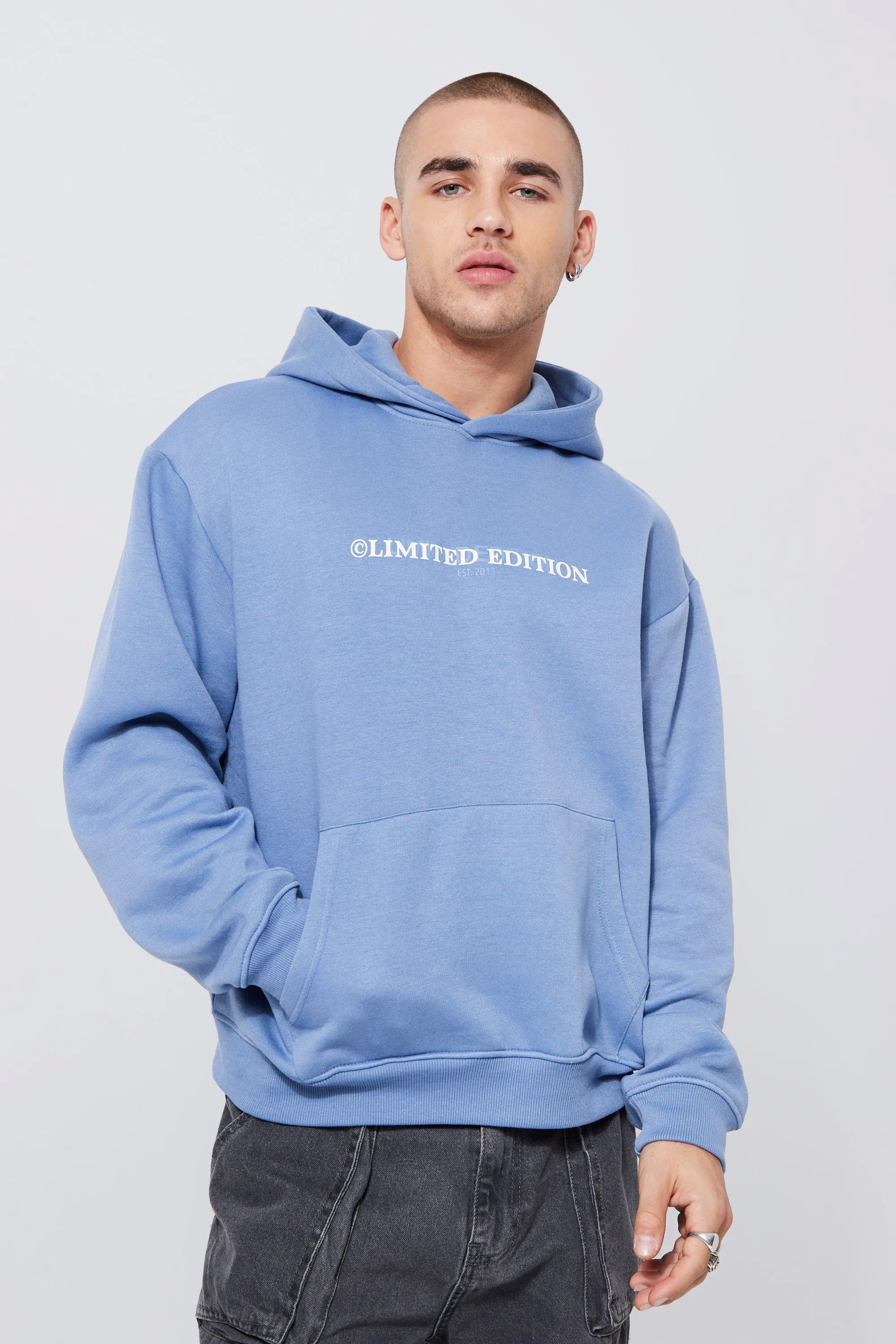 Oversized Boxy Limited Hoodie | boohooMAN UK