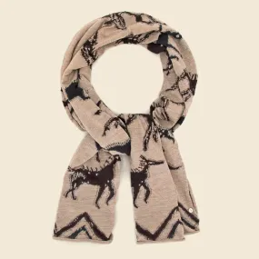 Painting Compressed Wool Scarf - Beige