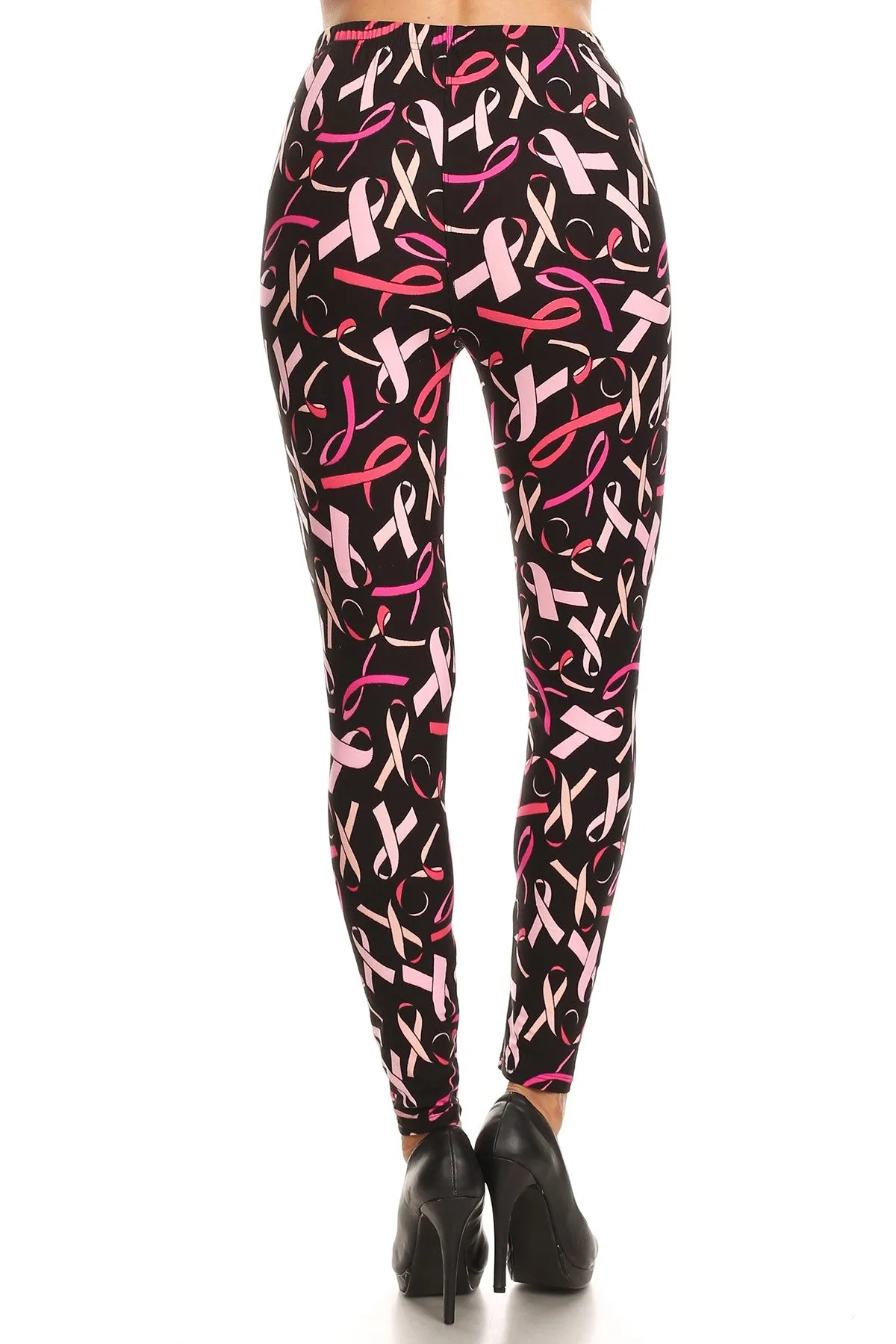 Pink Ribbon Soft Leggings