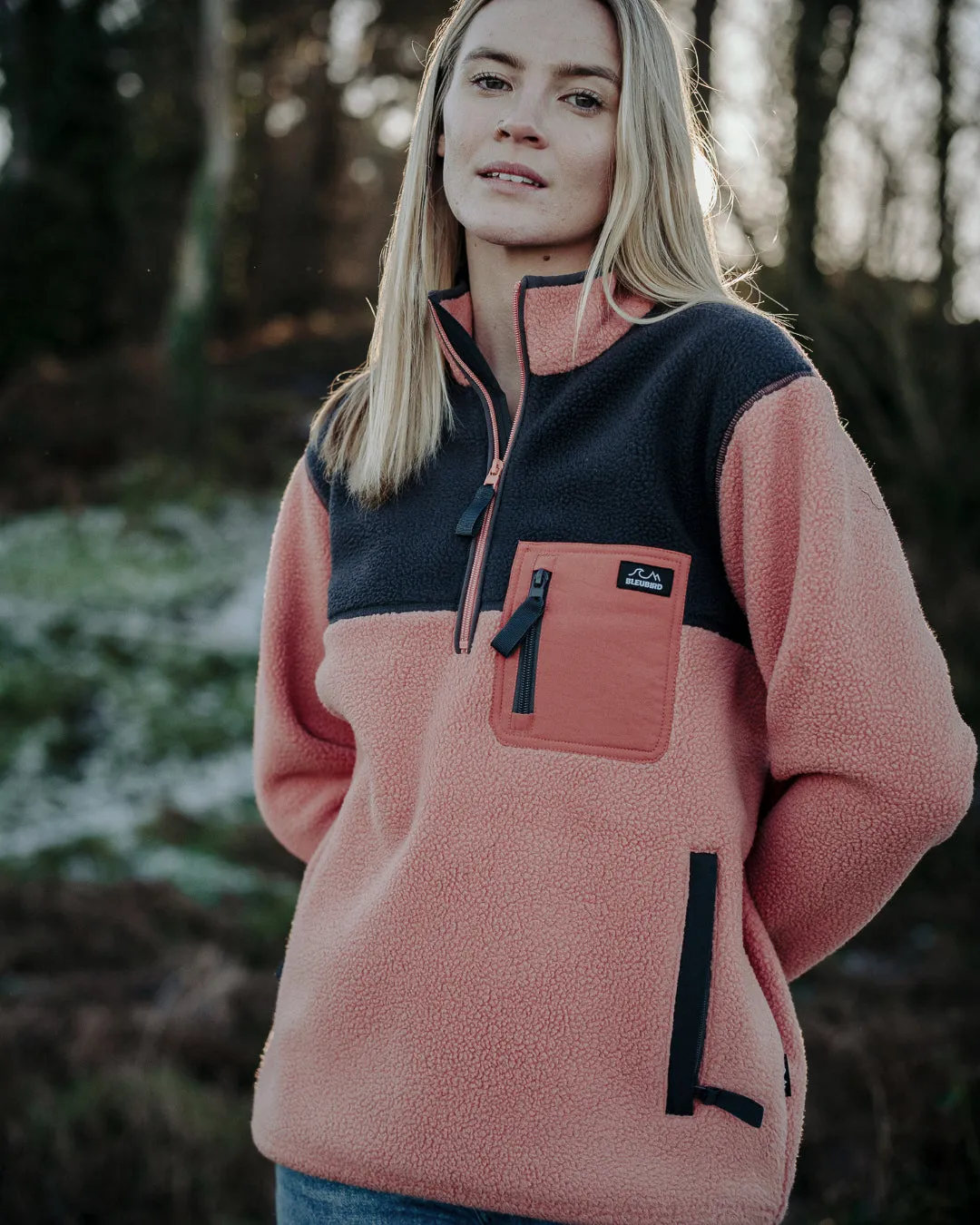 Polar 1/4 Zip Fleece - Coral