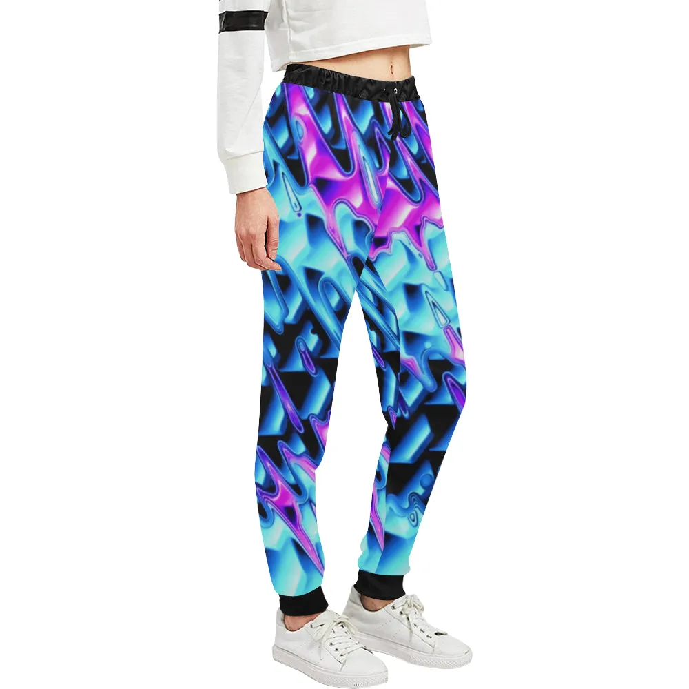 Psychedelic Vaporwave Women's All Over Print Jogger Sweatpants