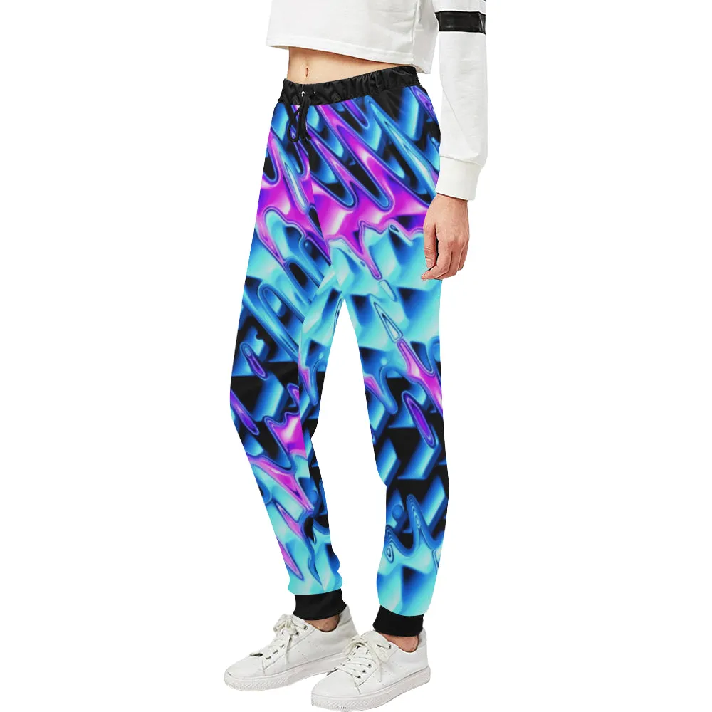 Psychedelic Vaporwave Women's All Over Print Jogger Sweatpants