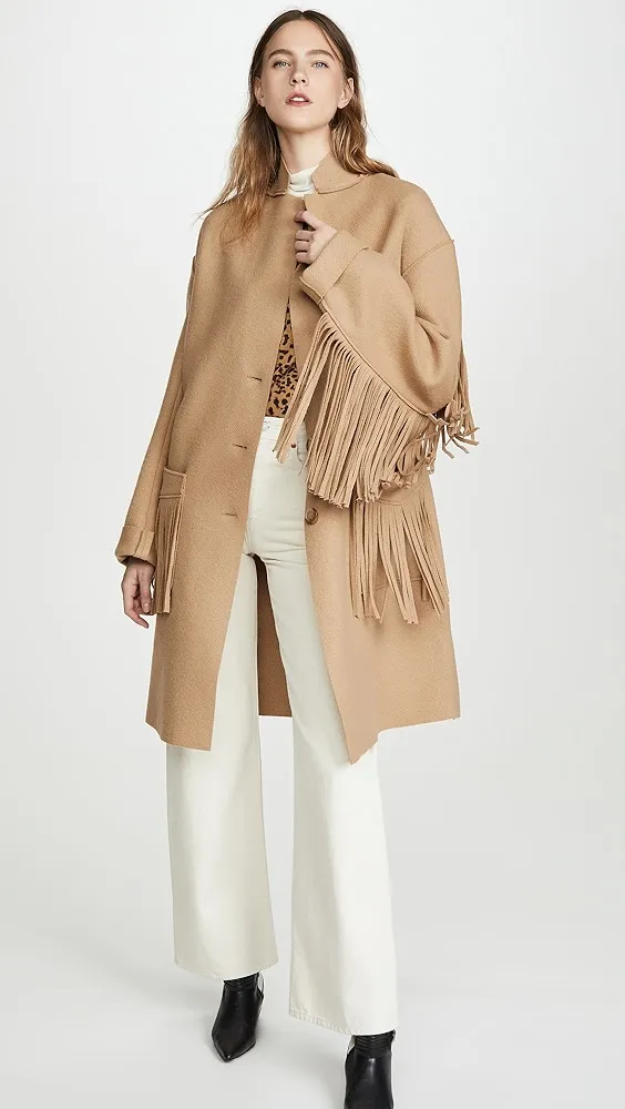 R13   Fringe Raw Cut Coat 