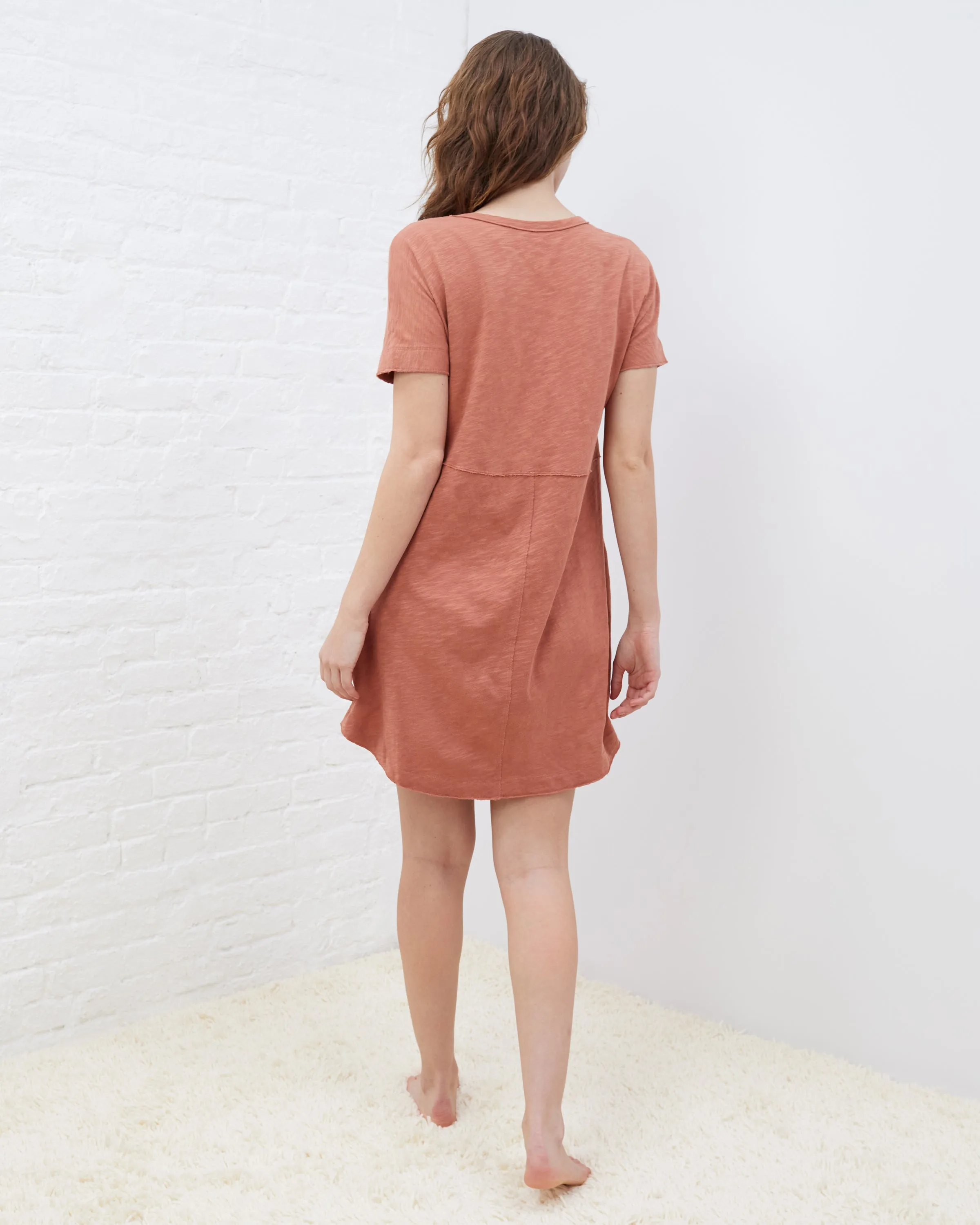 Raw Hem Tee Shirt Dress