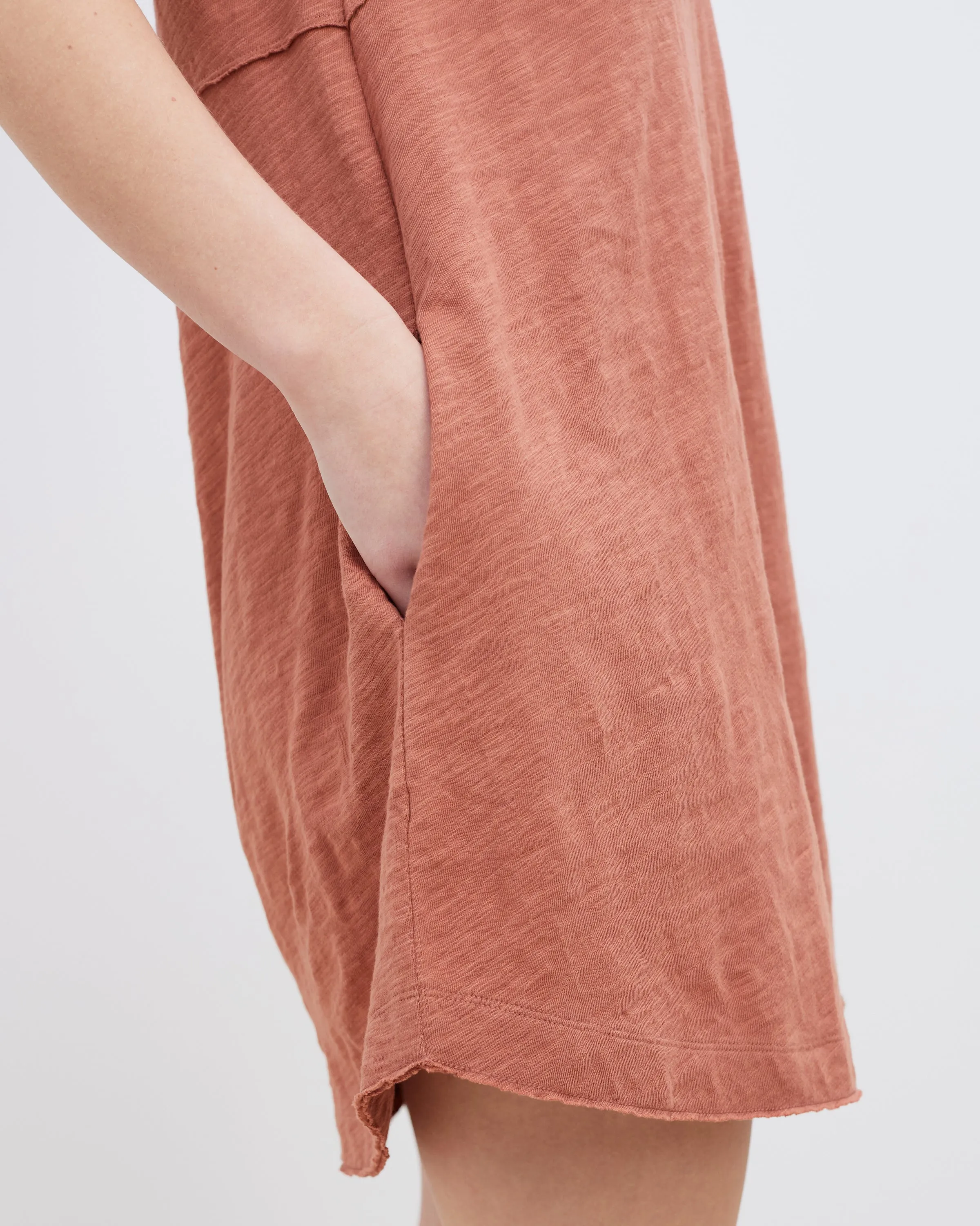 Raw Hem Tee Shirt Dress