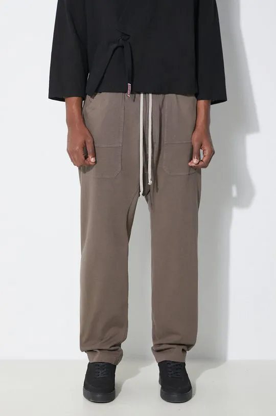 Rick Owens cotton joggers brown color DU01D1370.RIG.34