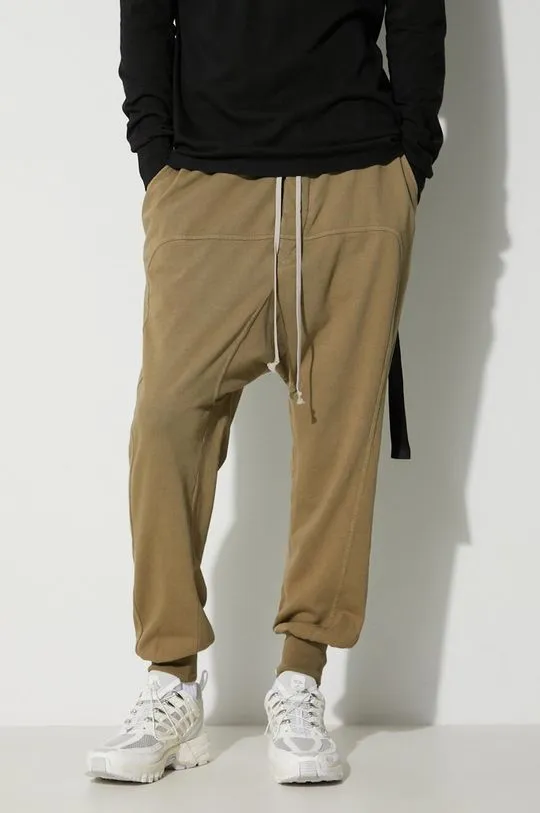 Rick Owens cotton joggers green color