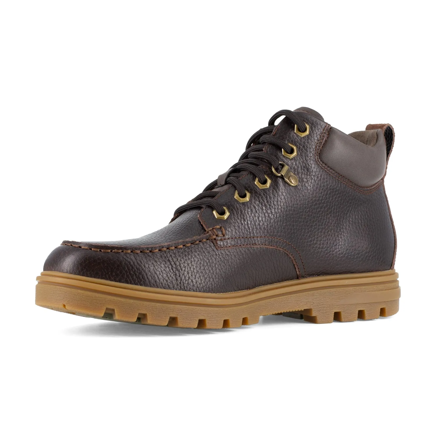 Rockport Mens Brown Leather Work Boots Weather Or Not WP AT