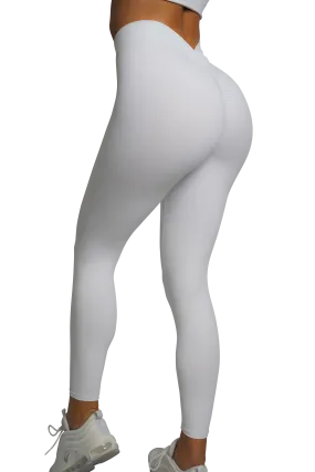 SCULPT V-BACK LEGGINGS - WHITE