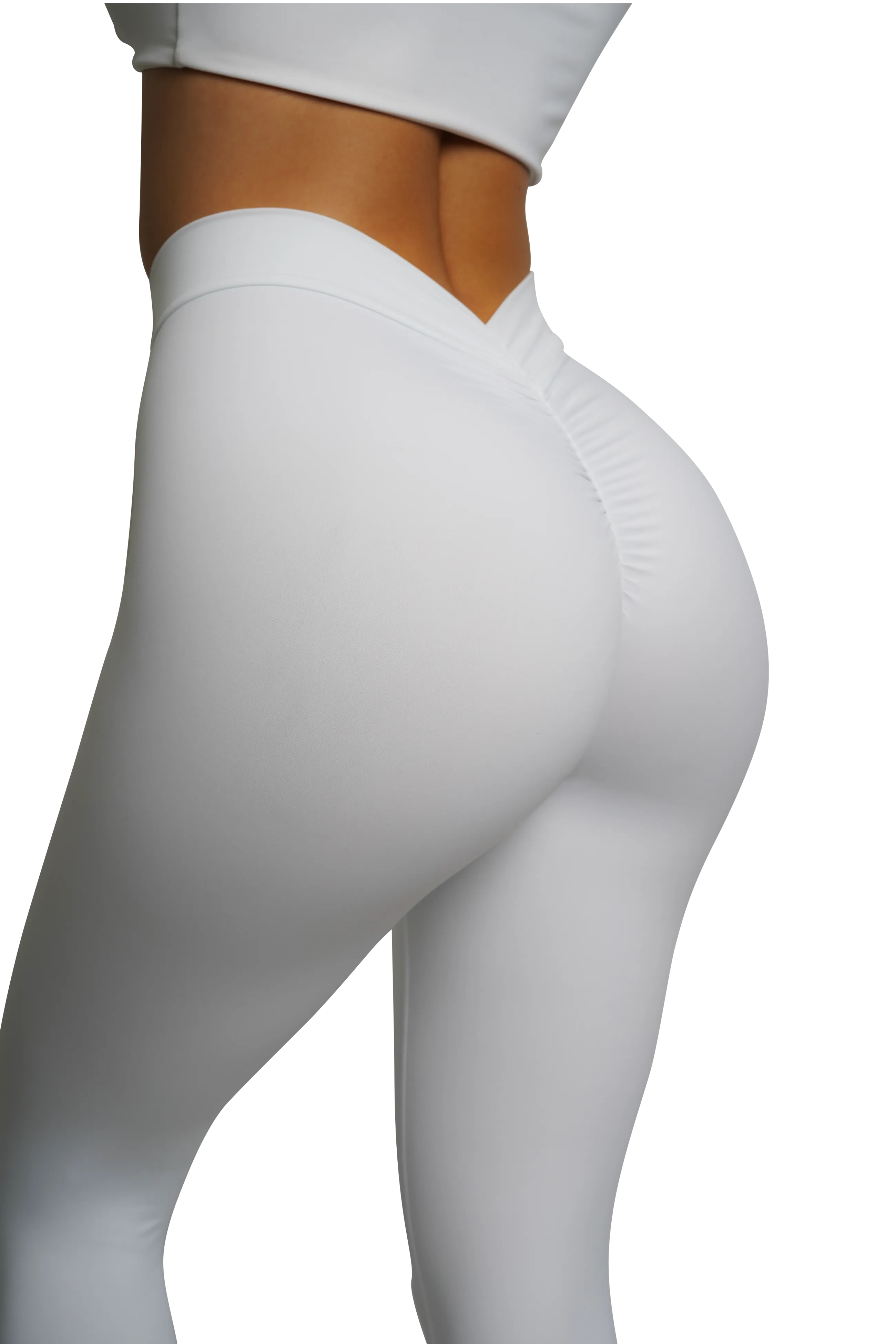 SCULPT V-BACK LEGGINGS - WHITE