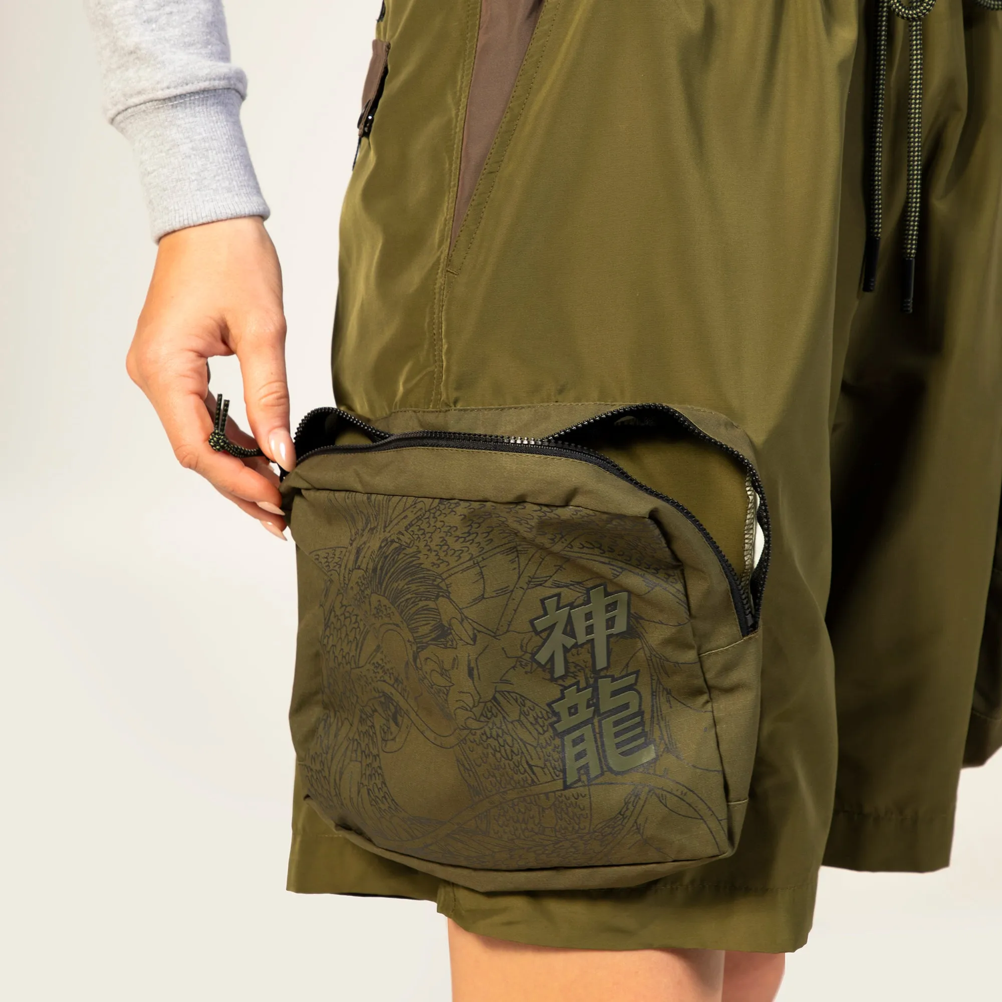 Shenron Olive Green Cargo Short