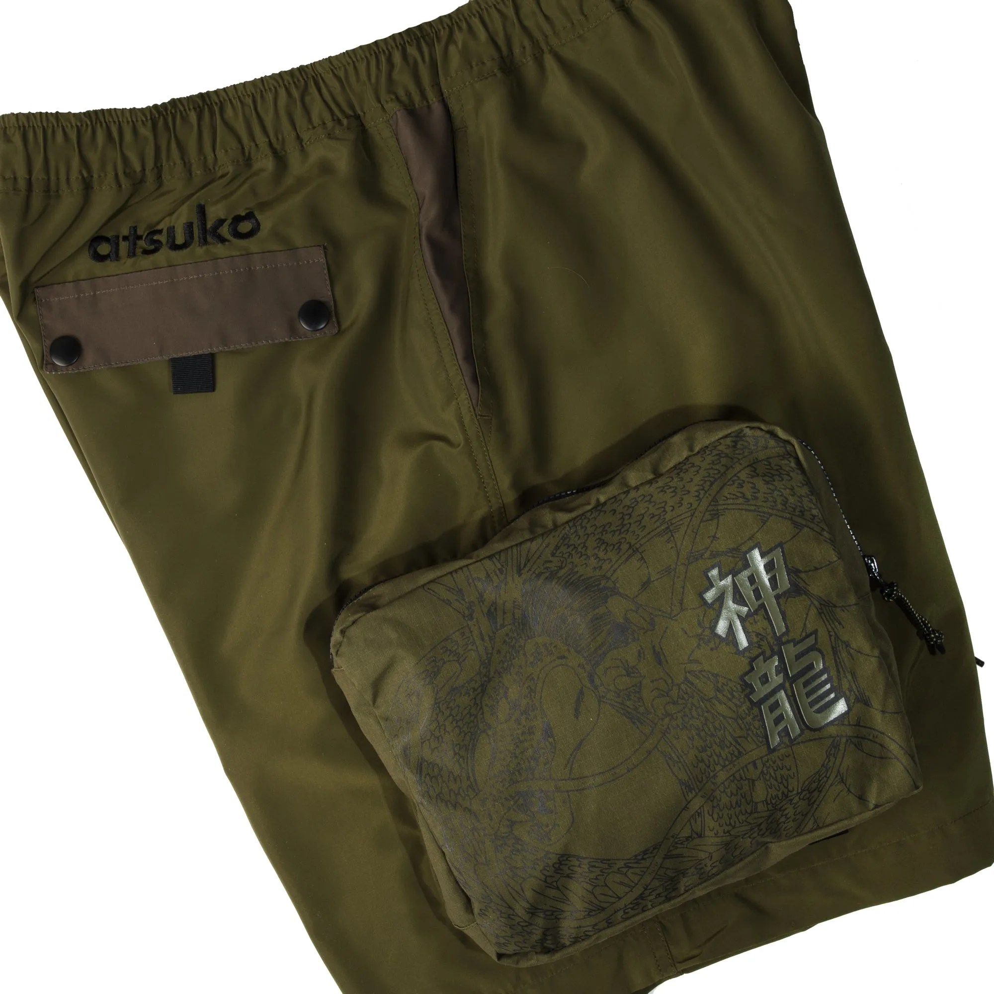 Shenron Olive Green Cargo Short