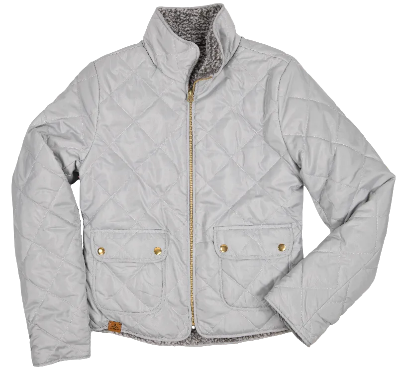 Simply Southern Grey Reversible Sherpa Shacket Jacket