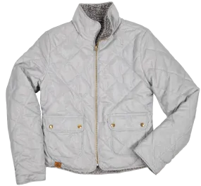 Simply Southern Grey Reversible Sherpa Shacket Jacket