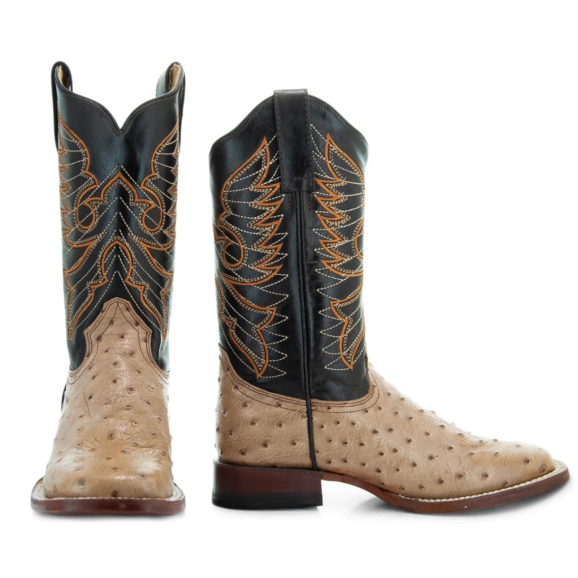 Soto Boots Women's Ostrich Print Cowgirl Boots M8002 Orix