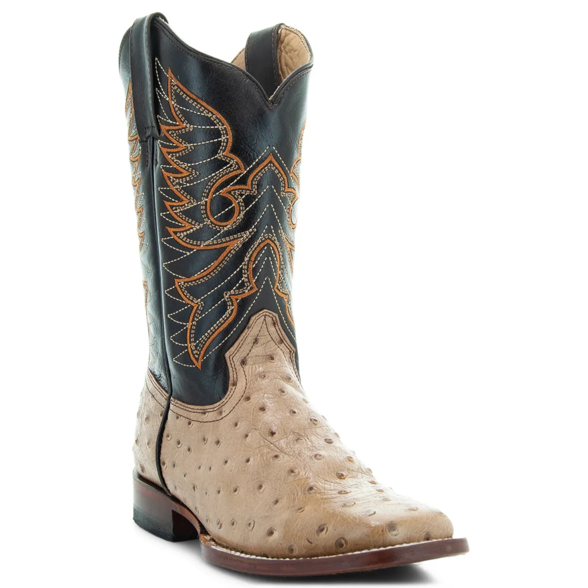 Soto Boots Women's Ostrich Print Cowgirl Boots M8002 Orix