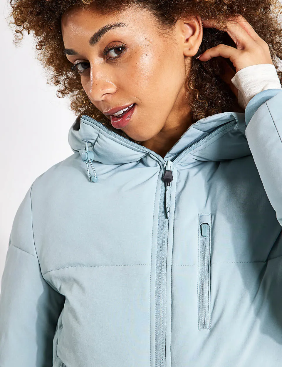 Stormwear Hooded Cropped Puffer - Light Mint