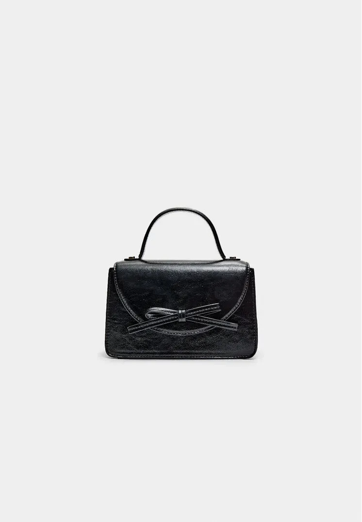 Stradivarius Crossbody bag with bow detail  Black OS