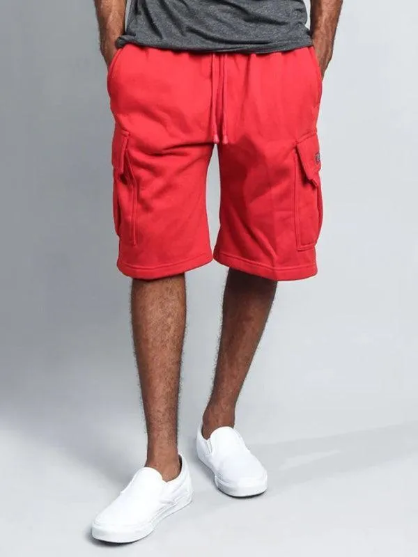 Straight-Leg Men Linen Cargo Shorts