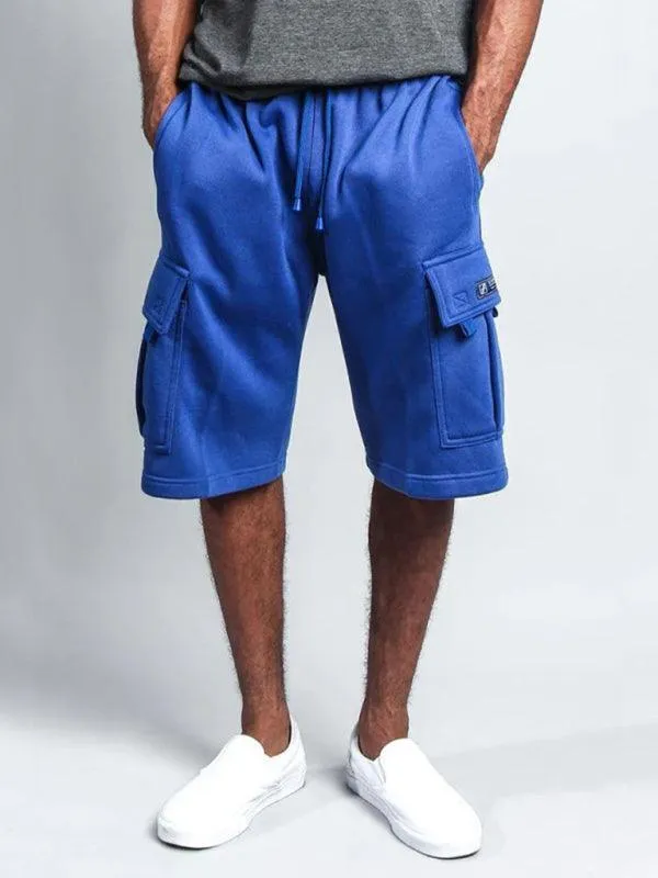 Straight-Leg Men Linen Cargo Shorts