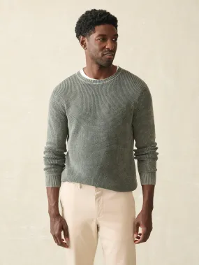 Sunwashed Crewneck Sweater (Tall) - Mountain Olive