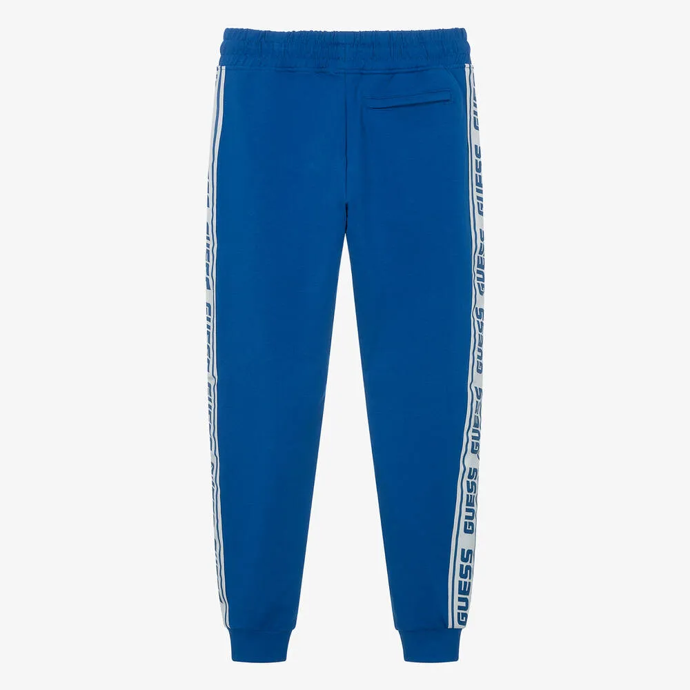 Teen Boys Blue Organic Cotton Joggers