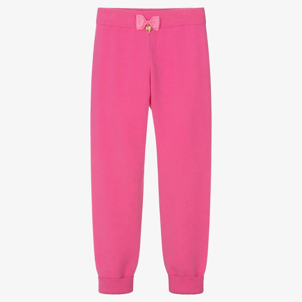 Teen Girls Pink Knitted Joggers