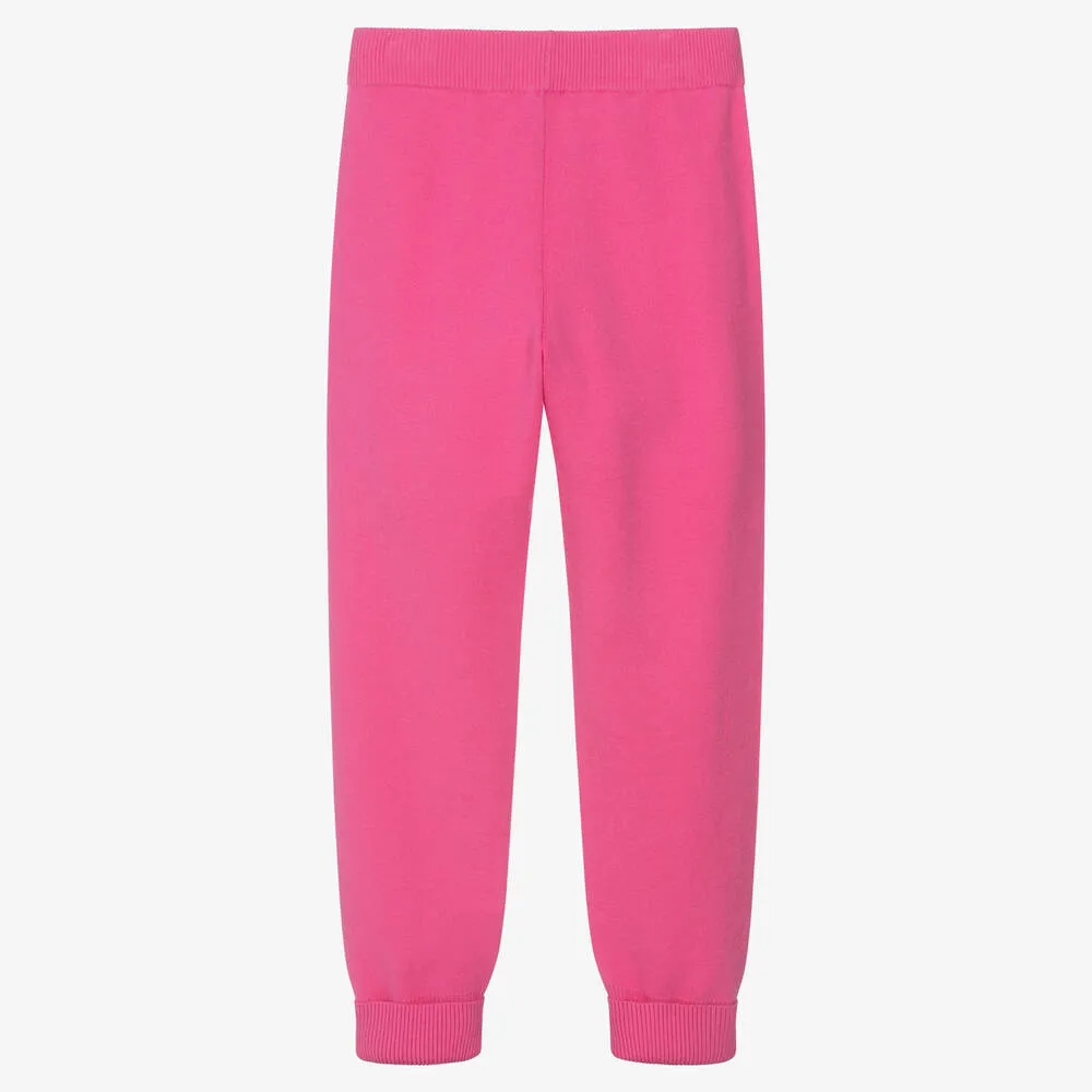 Teen Girls Pink Knitted Joggers