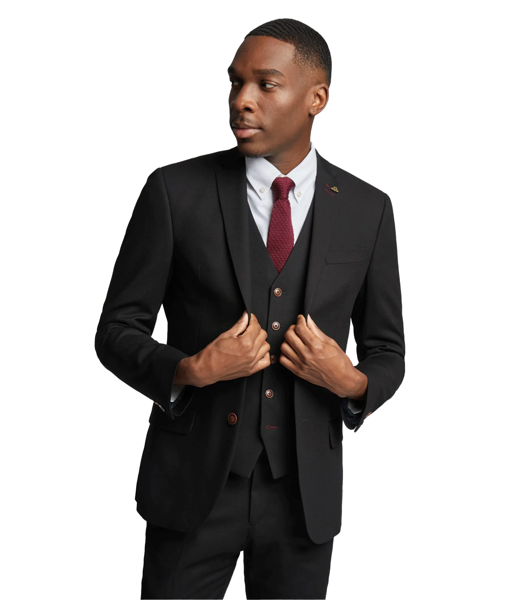 Texture Suit Jacket - Black