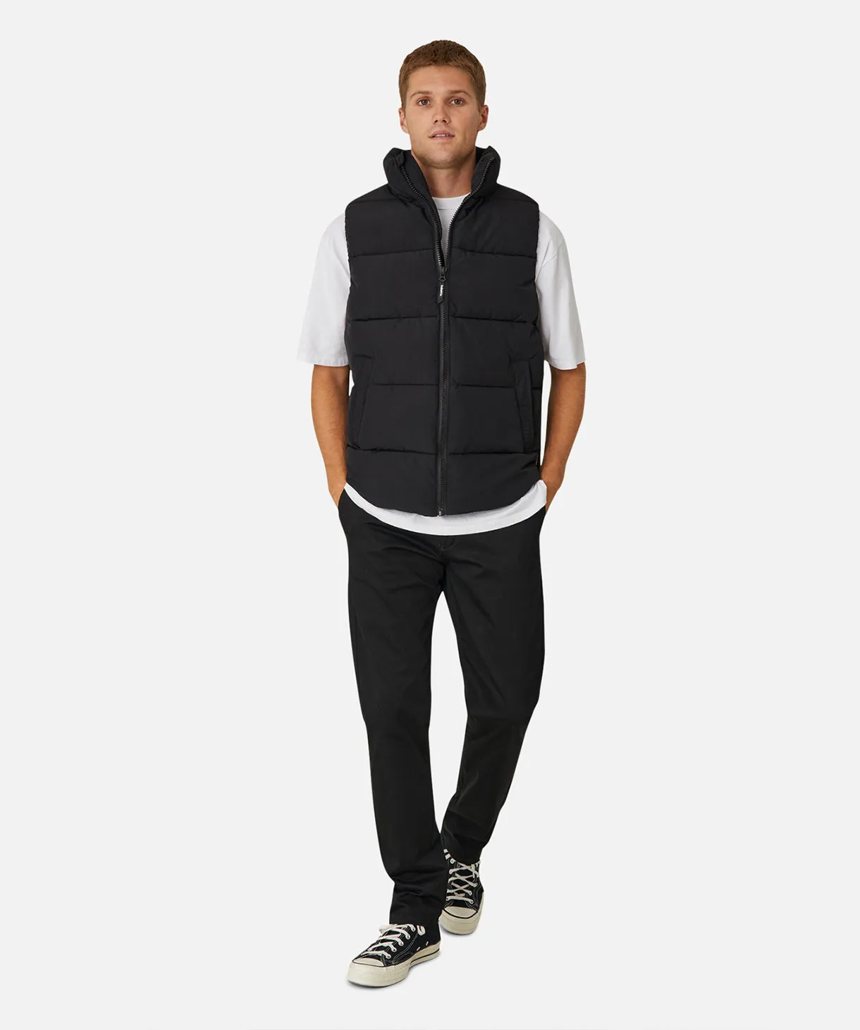 The Hanam Puffer Vest - Black