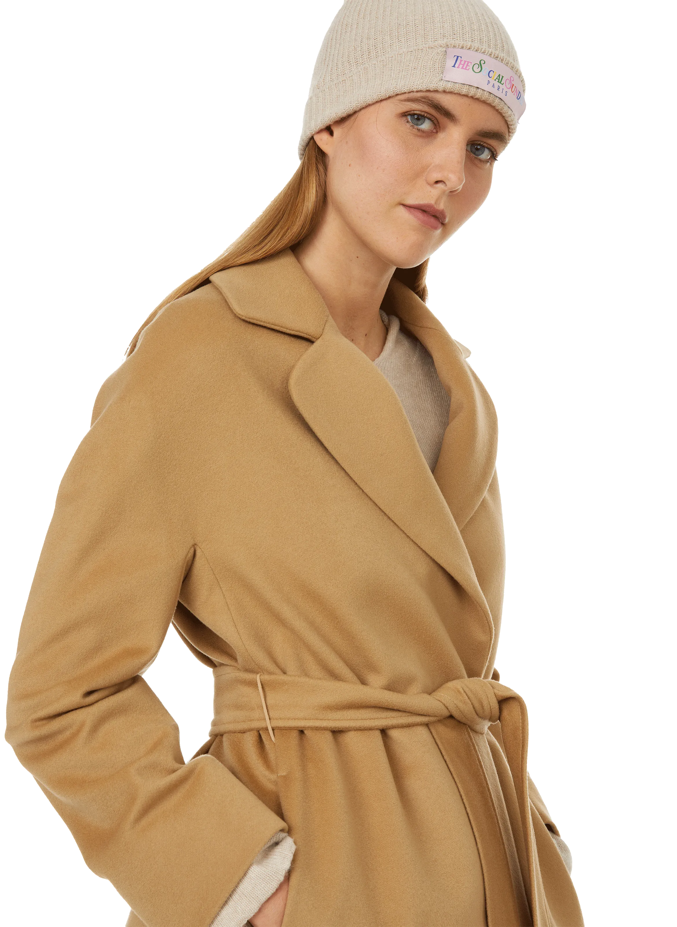 THE SOCIAL SUNDAY  Virgin wool coat - Brown