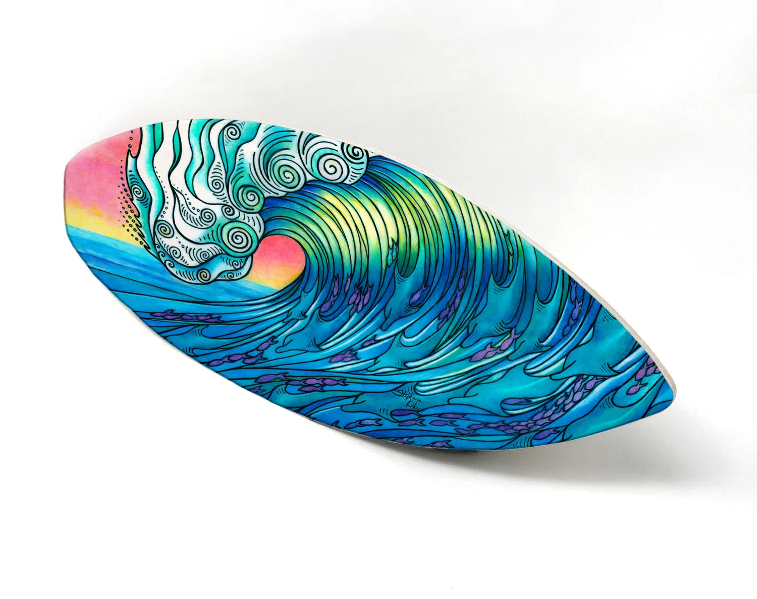 The Wave Surfboard Wall Art