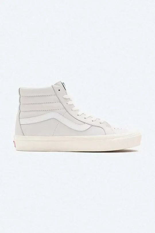 Vans leather sneakers gray color