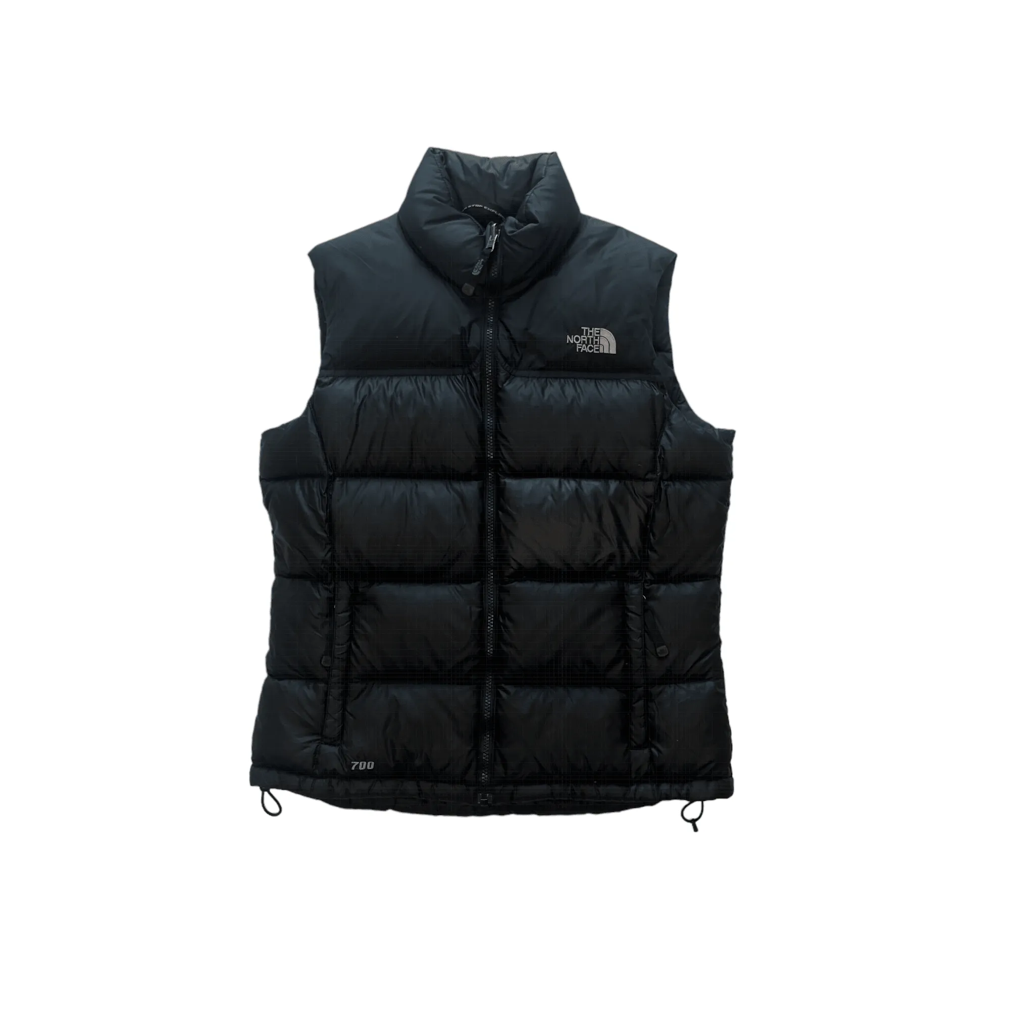 Vintage Black The North Face (TNF) Puffer Gilet - Medium