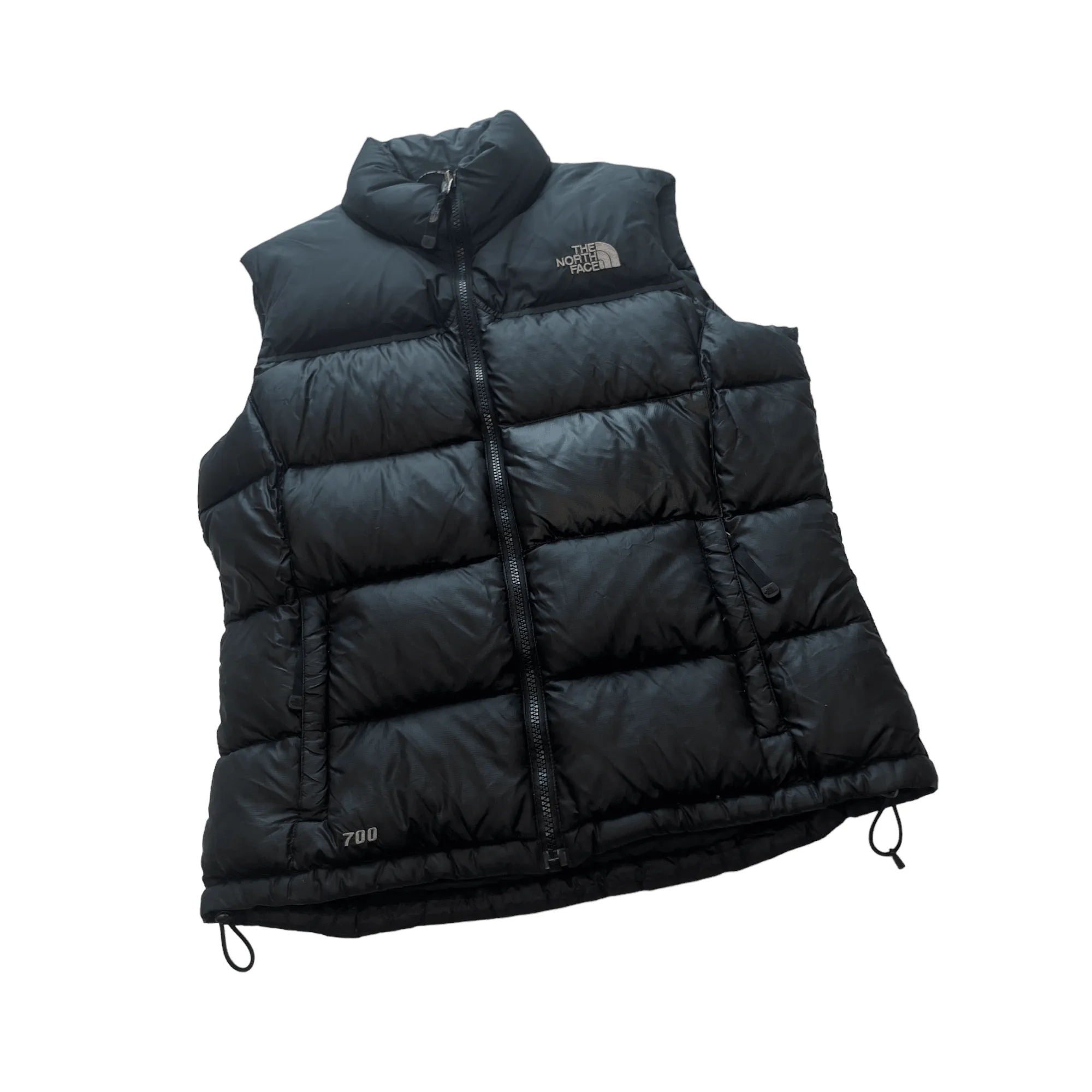 Vintage Black The North Face (TNF) Puffer Gilet - Medium