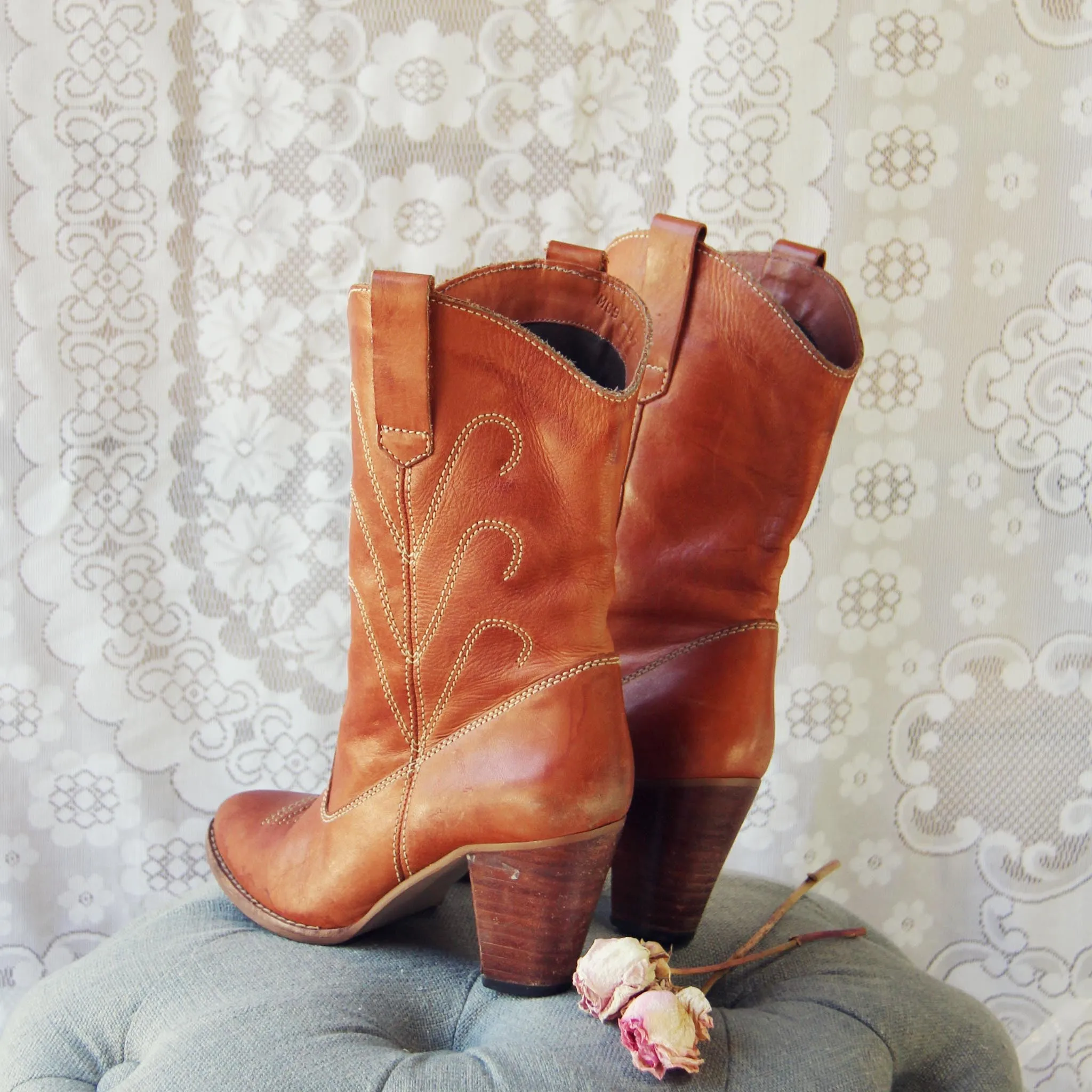 Vintage Honey Stitch Boots