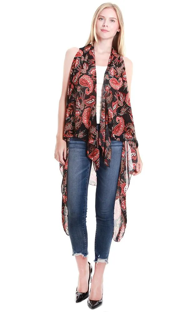 VP8792 Paisley Pattern Design Scarf Vest