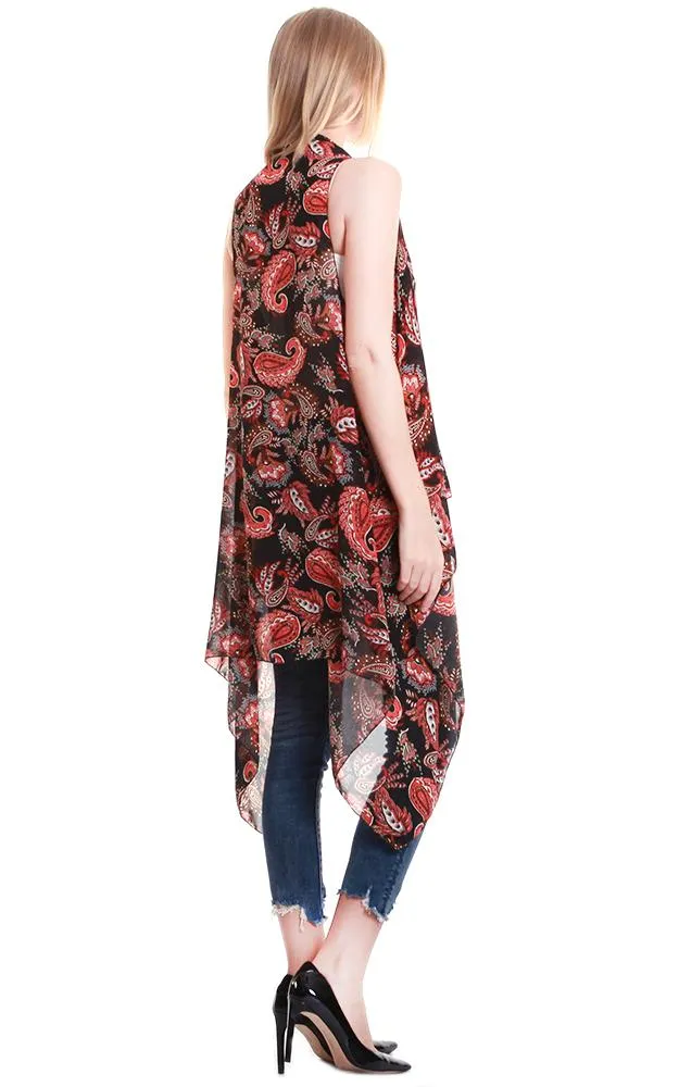 VP8792 Paisley Pattern Design Scarf Vest