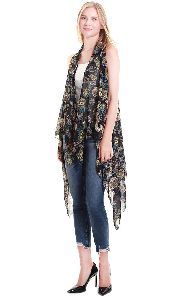 VP8792 Paisley Pattern Design Scarf Vest