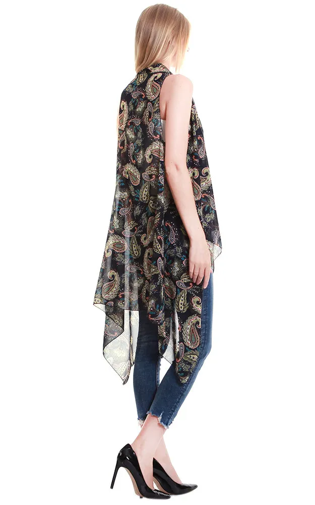 VP8792 Paisley Pattern Design Scarf Vest