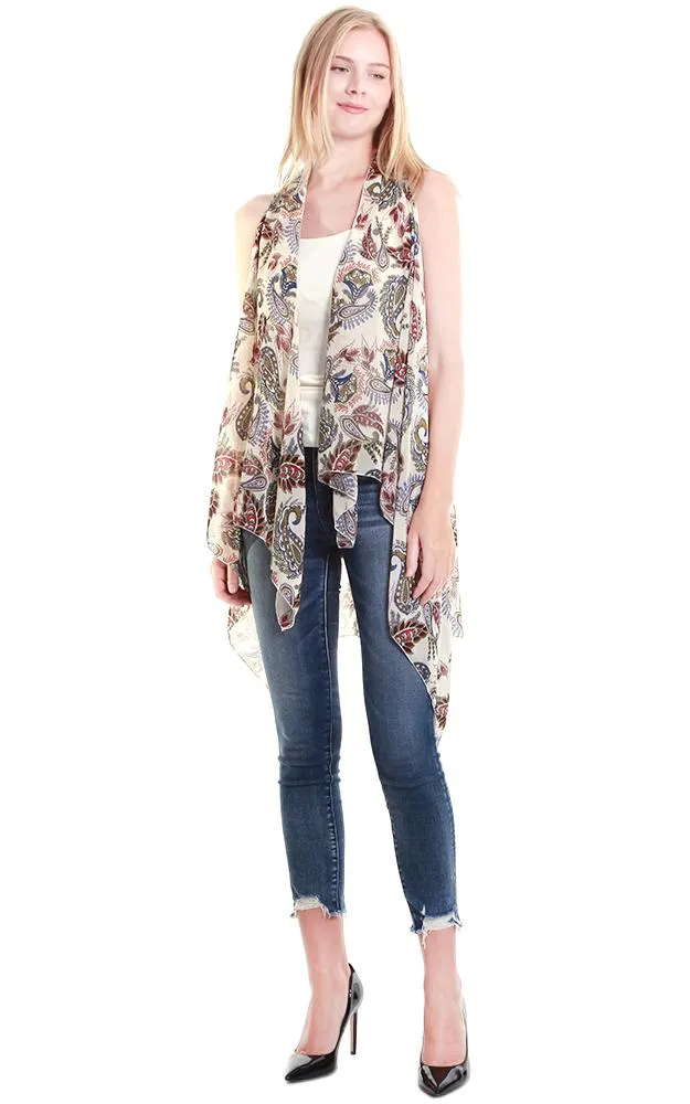 VP8792 Paisley Pattern Design Scarf Vest